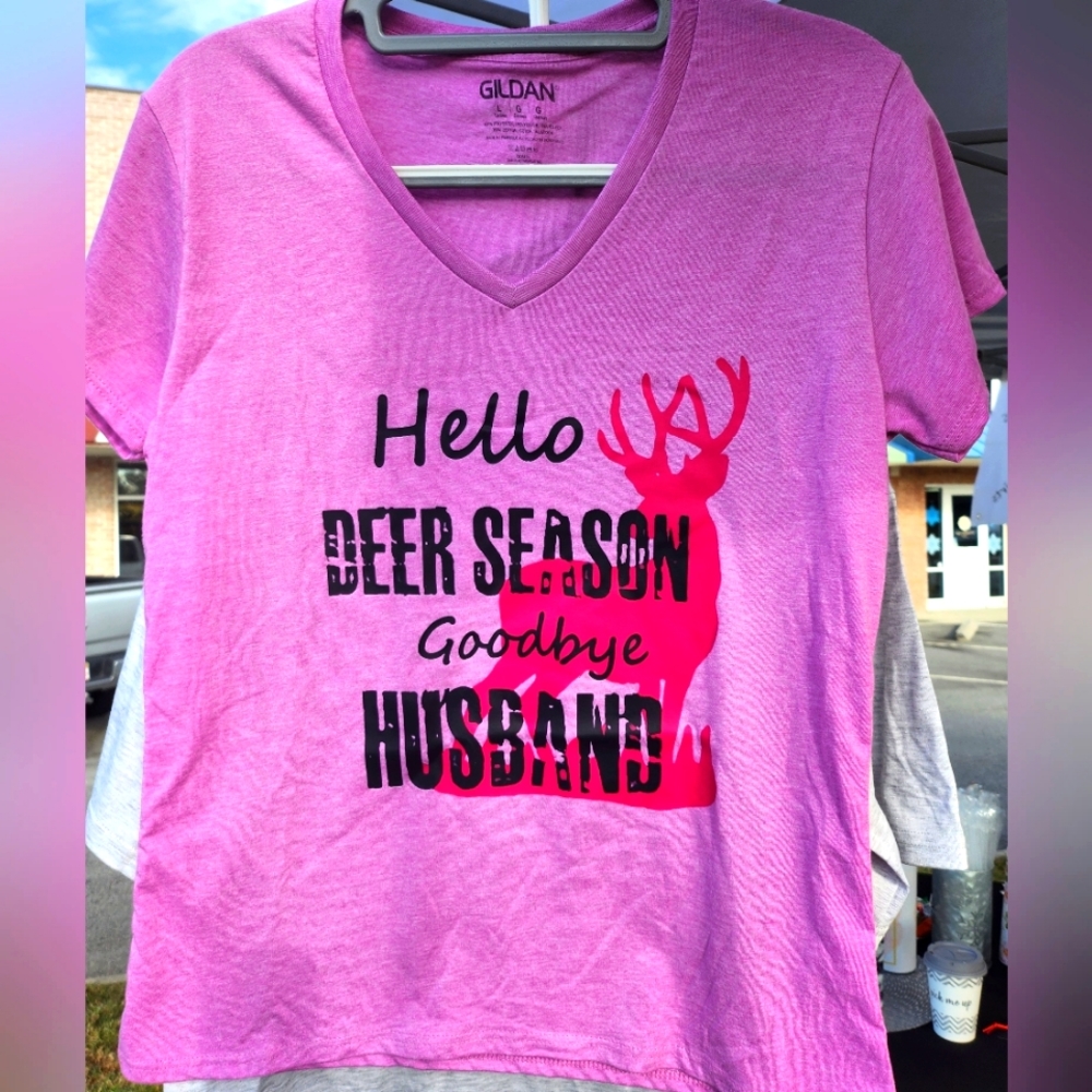 Pink graphic deer shirt